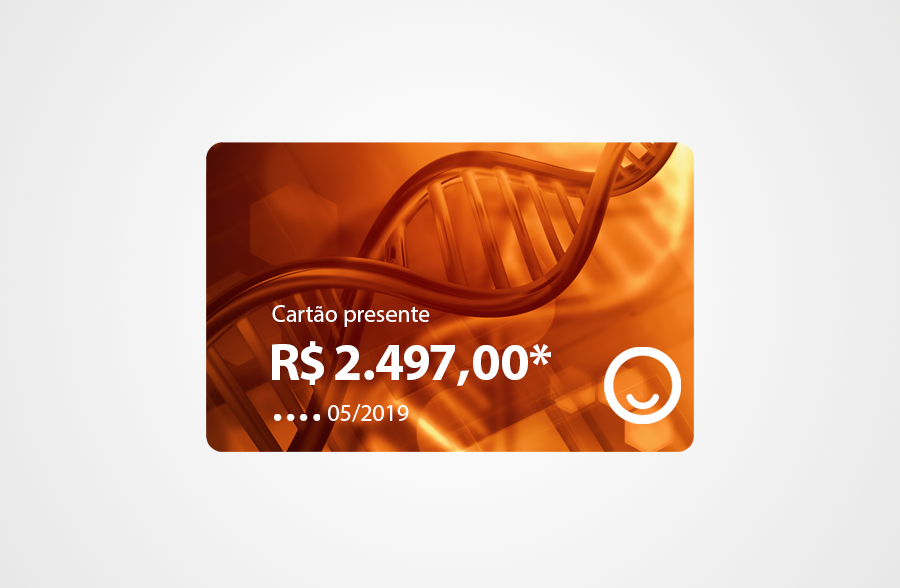 Cartão presente com crédito da Promoção Semana do Genoma 2019 — Tismoo